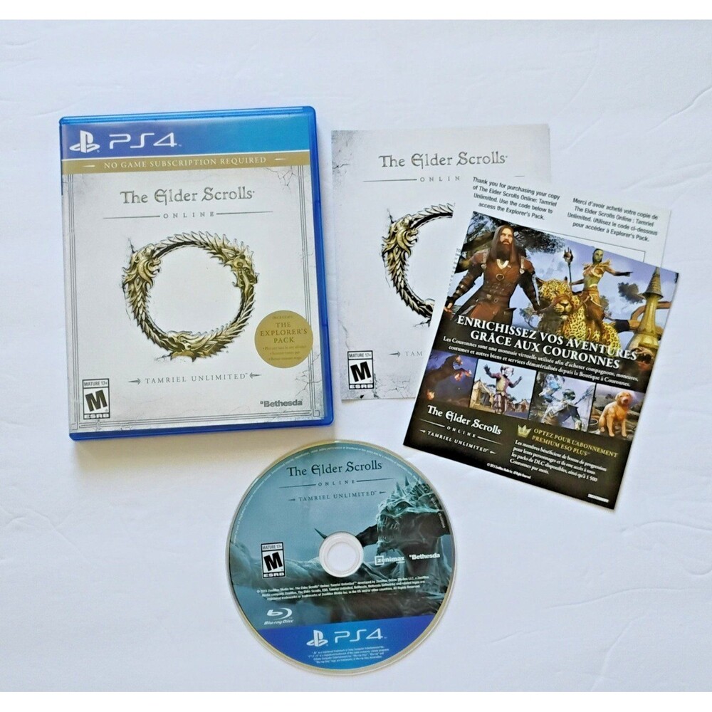 The Elder Scrolls Online Tamriel Unlimited PS4 Game Complete